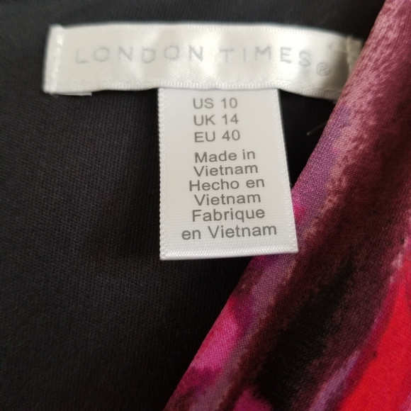 London Times V-Neck Twist Front Dress Size 10 NWT - Picture 7 of 7